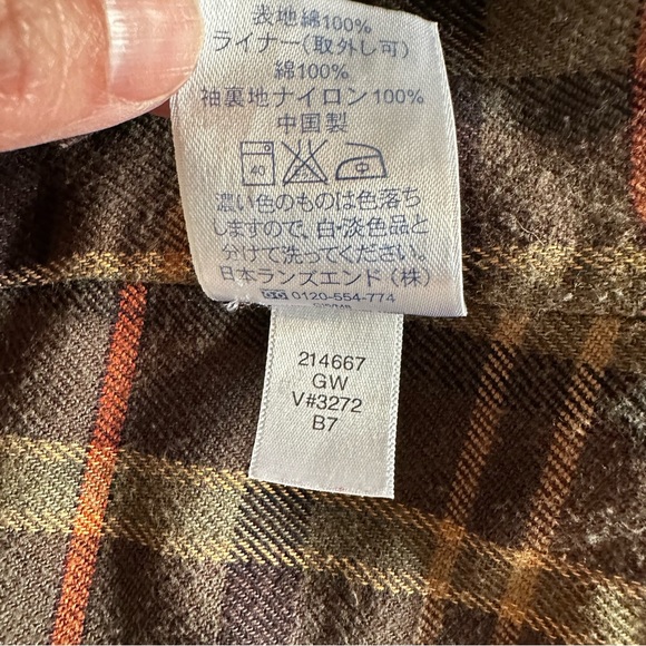 Lands' End Women’s Chocolate Brown Chore Barn Jacket Flannel Lined Size Small - Picture 5 of 15